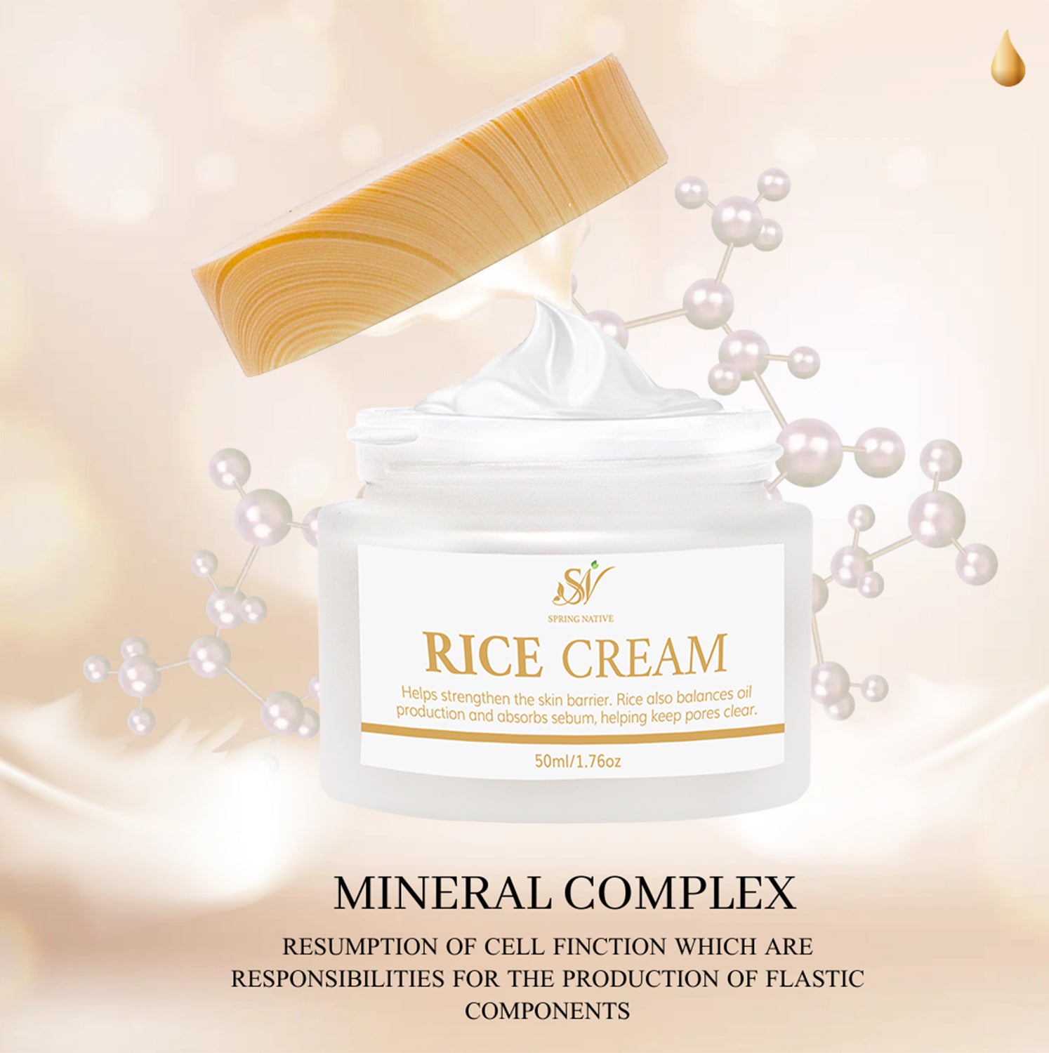 Rice Facial Cream – Brightening & Moisturizing Glow Cream